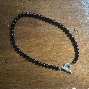Tiffany & Co. Black Bead Necklace